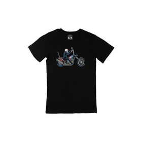 Cix Amerikan Motorcu Kurukafa Siyah T-shirt