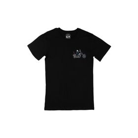 Cix Amerikan Motorcu Kurukafa Siyah T-shirt