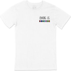 Cix Among Us All Cep Logo Tasarımlı Beyaz Erkek T-shirt