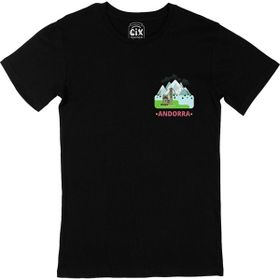 Cix Andorra Cep Logo Tasarımlı Siyah Tişört