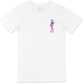 Cix Anime Robot Cep Logo Tasarımlı Beyaz Tişört