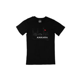 Cix Ankara Çizimli Siyah Tişört