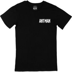 Cix Ant Man Logolu Cep Logo Tasarımlı Siyah Tişört