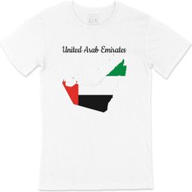 Cix Arap Emirlikleri Haritalı ve Bayraklı T-shirt