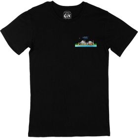 Cix Around The World Cep Logo Tasarımlı Siyah Tişört