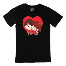 Cix Aşk Öpücüğü Siyah Erkek T-shirt