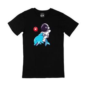 Cix Astronot ve Balina T-shirt