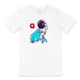 Cix Astronot ve Balina T-shirt