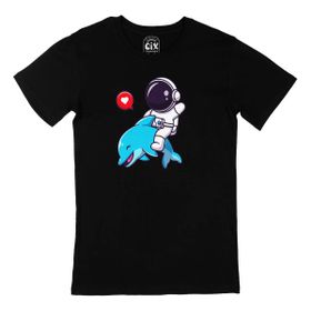 Cix Astronot ve Balina T-shirt