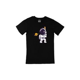 Cix Astronot ve Beyzbol Siyah T-shirt