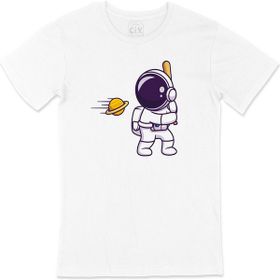 Cix Astronot ve Beyzbol T-shirt