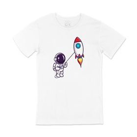 Cix Astronot ve Roket T-shirt