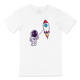 Cix Astronot ve Roket T-shirt