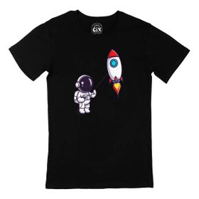 Cix Astronot ve Roket T-shirt