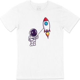 Cix Astronot ve Roket T-shirt