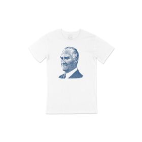Cix Atatürk Mavi Silüetli T-shirt