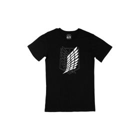 Cix Attack On Titan Logolu Siyah T-shirt