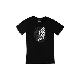 Cix Attack On Titan Logolu Siyah T-shirt