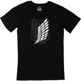 Cix Attack On Titan Logolu Siyah T-shirt