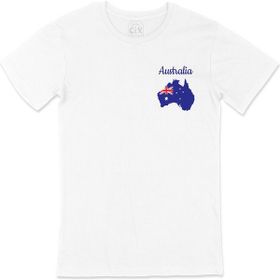 Cix Avusturalya Haritalı ve Bayraklı T-shirt
