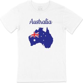 Cix Avusturalya Haritalı ve Bayraklı T-shirt
