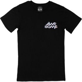 Cix Awesome Cep Logo Tasarımlı Siyah Tişört