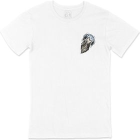 Cix Aya Uluyan Kurt Beyaz Cep Logo Tasarımlı Erkek T-shirt