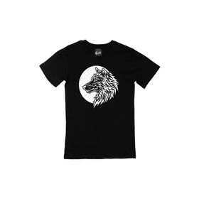Cix Aydaki Asil Kurt Siyah T-shirt