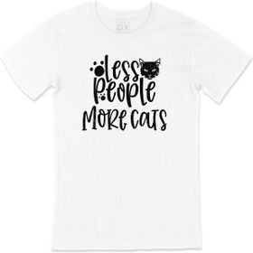Cix Az İnsan Çok Kedi T-shirt