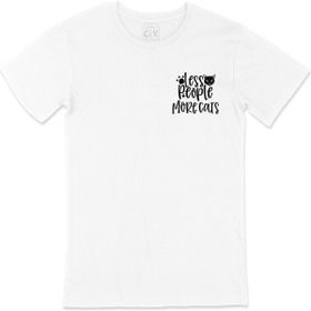 Cix Az İnsan Çok Kedi T-shirt