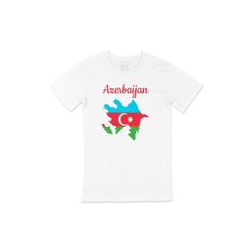 Cix Azerbaycan Haritalı ve Bayraklı T-shirt