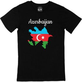 Cix Azerbaycan Haritalı ve Bayraklı T-shirt