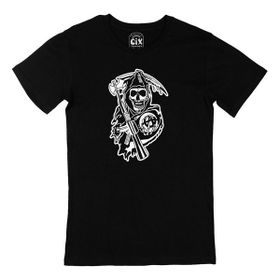 Cix Azrail Kuru Kafa Siyah Erkek T-shirt