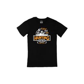 Cix Baba Oğul Avcılık Siyah Erkek T-shirt