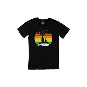 Cix Baba Oğul Balıkçılık Siyah Erkek T-shirt