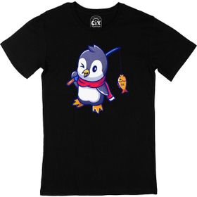 Cix Balıkçı Penguen Siyah Erkek T-shirt