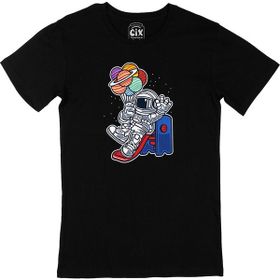 Cix Balonlu Astronot XS Siyah Erkek T-shirt