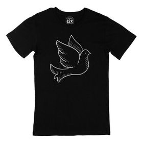 Cix Barış Güvercini Siyah Erkek T-shirt