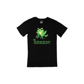 Cix Be Green Kurbağa Siyah T-shirt
