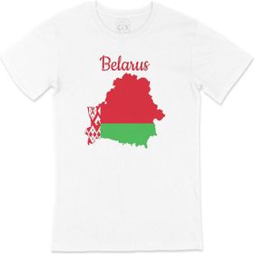 Cix Belarus Haritalı ve Bayraklı T-shirt