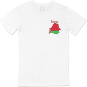 Cix Belarus Haritalı ve Bayraklı T-shirt