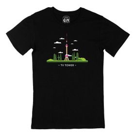 Cix Berlin Tv Kulesi Siyah T-shirt