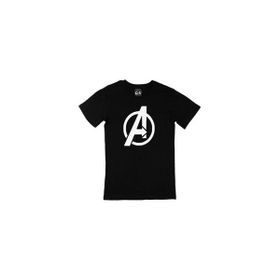 Cix Beyaz Avengers Logolu Siyah Erkek T-shirt