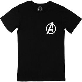 Cix Beyaz Avengers Logolu Siyah Erkek T-shirt