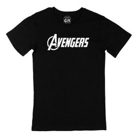 Cix Beyaz Avengers Siyah Erkek T-shirt