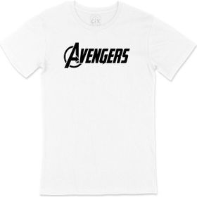 Cix Beyaz Avengers Siyah Erkek T-shirt