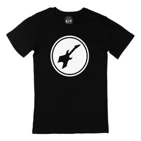 Cix Beyaz Bass Gitar Siyah Erkek T-shirt