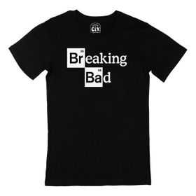 Cix Beyaz Breaking Bad Yazılı Siyah Erkek T-shirt