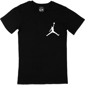 Cix Beyaz Jordan Air Cep Logo Tasarımlı Siyah Tişört