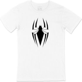 Cix Beyaz Renkli Örümcek Siyah Erkek T-shirt